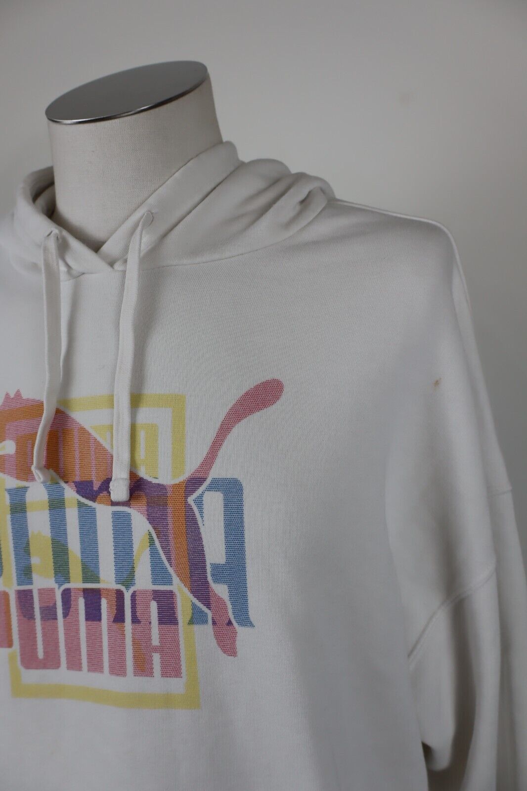 PUMA FELPA CAPPUCCIO UOMO Tg L MAN CASUAL VINTAGE SWEATSHIRT CASUAL COTONE