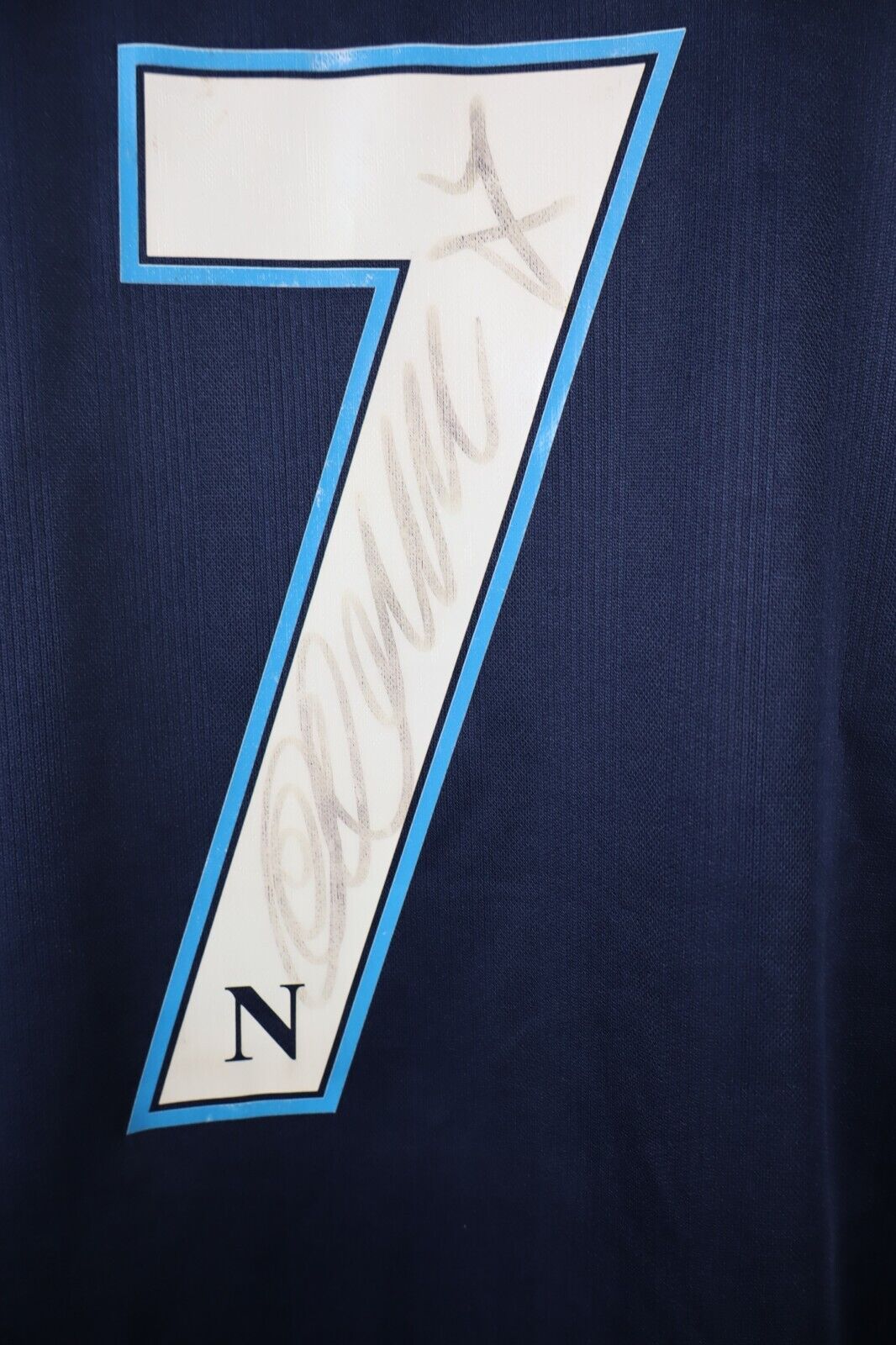 MACRON NAPOLI CAVANI N 7 MAGLIA CALCIO UOMO Tg L TRIKOT JERSEY AUTOGRAFATA