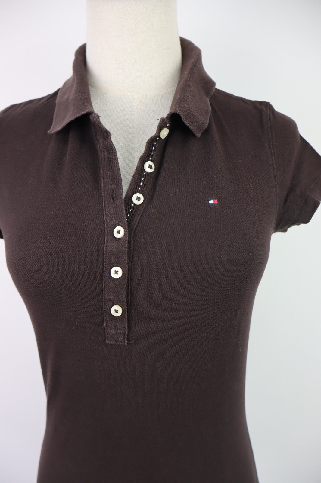 TOMMY HILFIGER POLO MAGLIA DONNA COTONE TG XS WOMAN SHIRT CASUAL VINTAGE