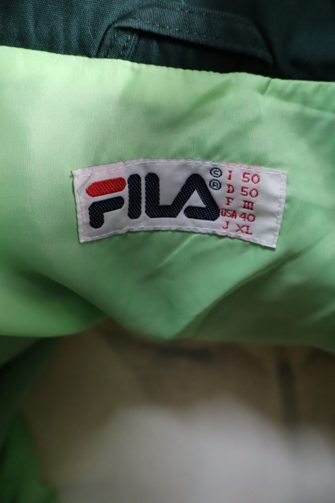 FILA GIUBBINO GIACCA UOMO Tg 50 MAN CASUAL VINTAGE JACKET IMPERMEABILE