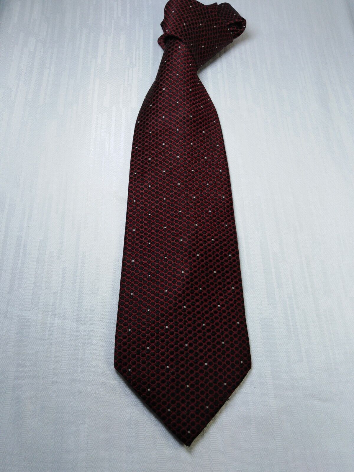 ANDREA CONTE NAPOLI SILK TIE SETA CRAVATTA NECKTIE MADE IN ITALY SELF TIPPED