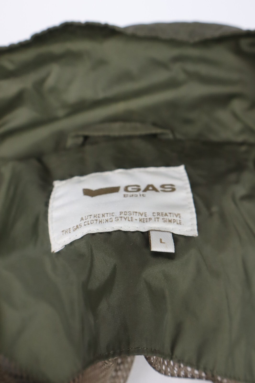 GAS GIUBBINO IMPERMEABILE UOMO L MAN GIACCA VINTAGE SPORT RICHIUDIBILE