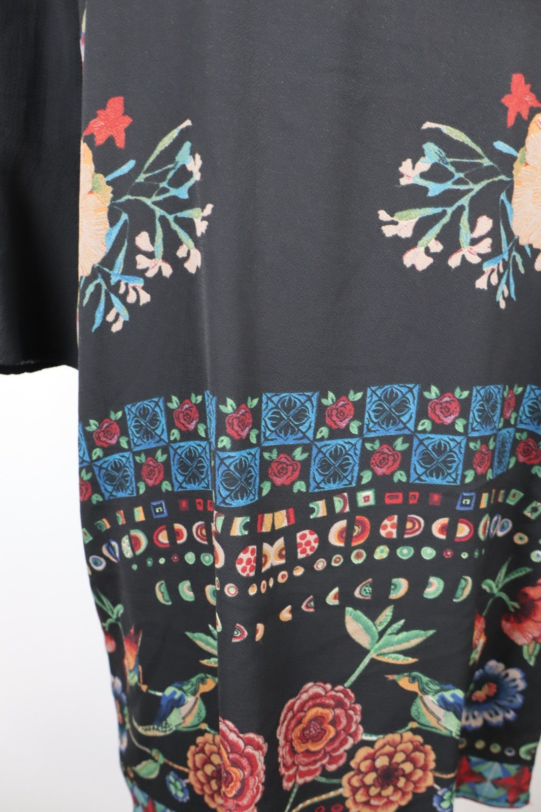 DESIGUAL VESTITO ABITO DONNA TG 38 WOMAN CASUAL VINTAGE DRESS MANICA LUNGA LOGO