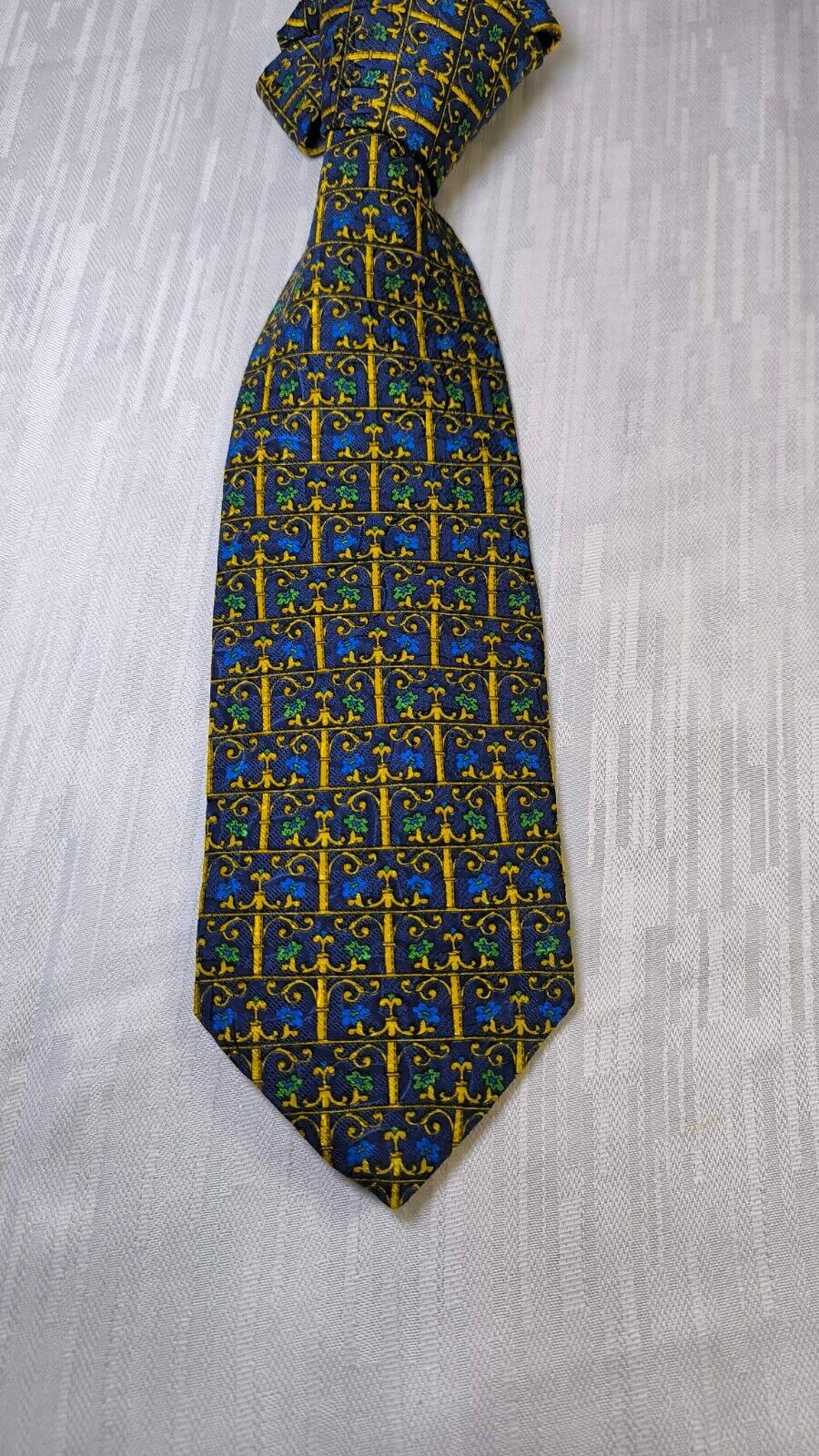 EGON VON FURSTENBERG 100% SILK TIE SETA CRAVATTA NECKTIE MADE IN ITALY