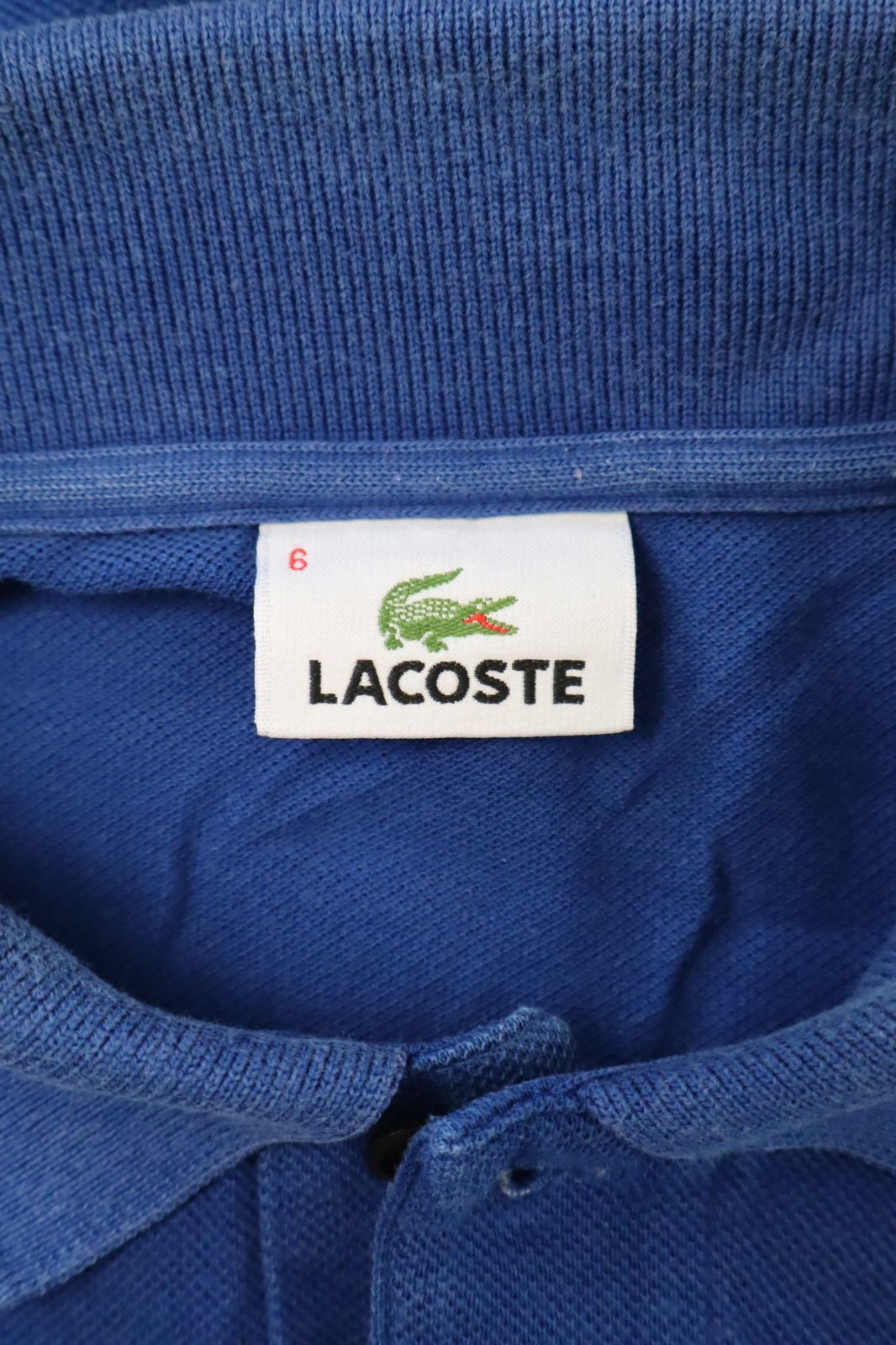 LACOSTE POLO MAGLIA UOMO COTONE TG. 6 MAN COTTON T-SHIRT CASUAL VINTAGE LOGO