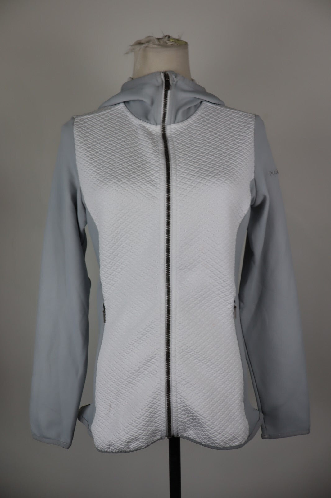 COLUMBIA FELPA CAPPUCCIO ZIP GIACCA DONNA Tg M WOMAN CASUAL VINTAGE SPORT JACKET