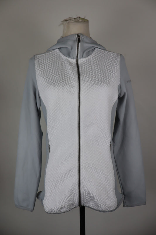 COLUMBIA FELPA CAPPUCCIO ZIP GIACCA DONNA Tg M WOMAN CASUAL VINTAGE SPORT JACKET