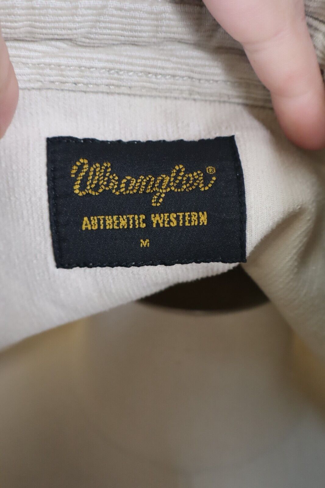 WRANGLER CAMICIA UOMO COTONE VELLUTO TG. M MAN CASUAL VINTAGE SHIRT ITALY