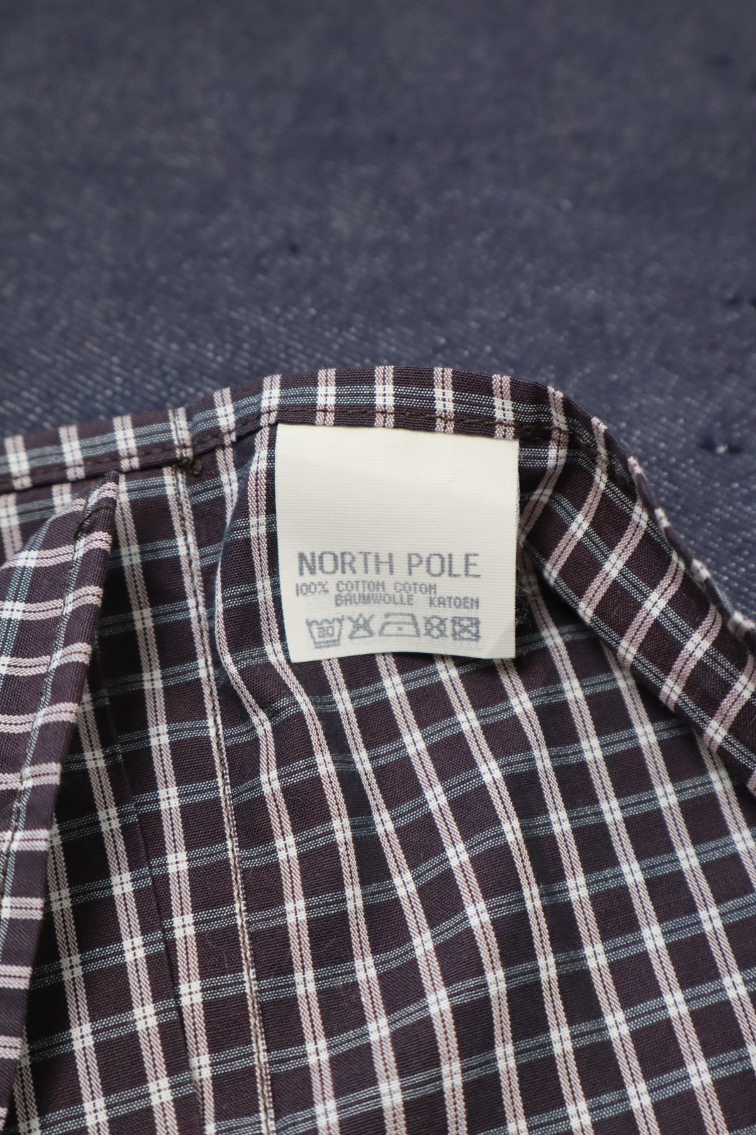 NORTH POLE CAMICIA UOMO TG M MAN SHIRT CASUAL VINTAGE COTONE