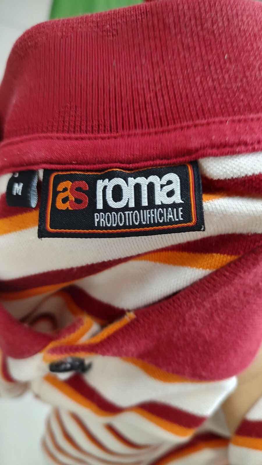 AS ROMA OFFICIAL T-SHIRT CALCIO MAGLIA POLO UOMO TG M MAN  SHIRT VINTAGE SPORT