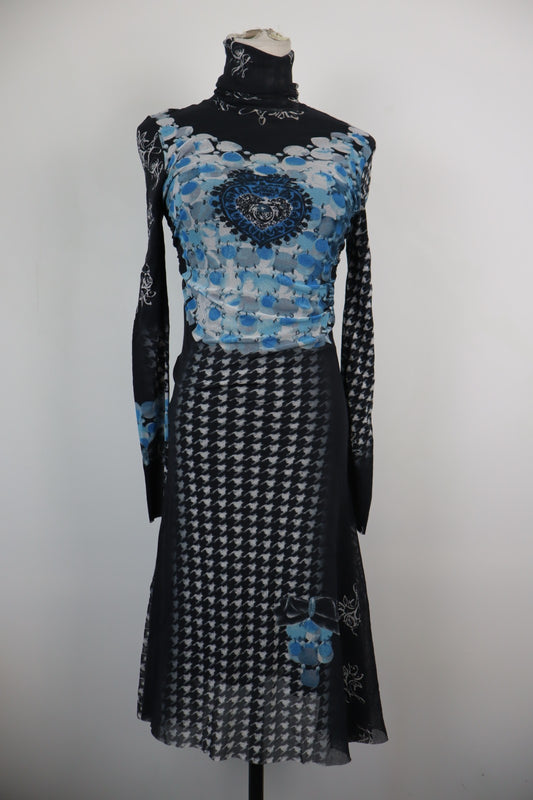 HUEVO BLANCO VESTITO  DONNA TG 46 WOMAN CASUAL VINTAGE DRESS ABITO ITALY