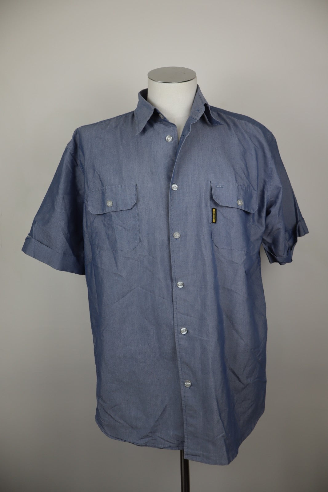 AJ ARMANI JEANS CAMICIA UOMO COTONE TG. L MAN CASUAL VINTAGE COTTON SHIRT TASCHE