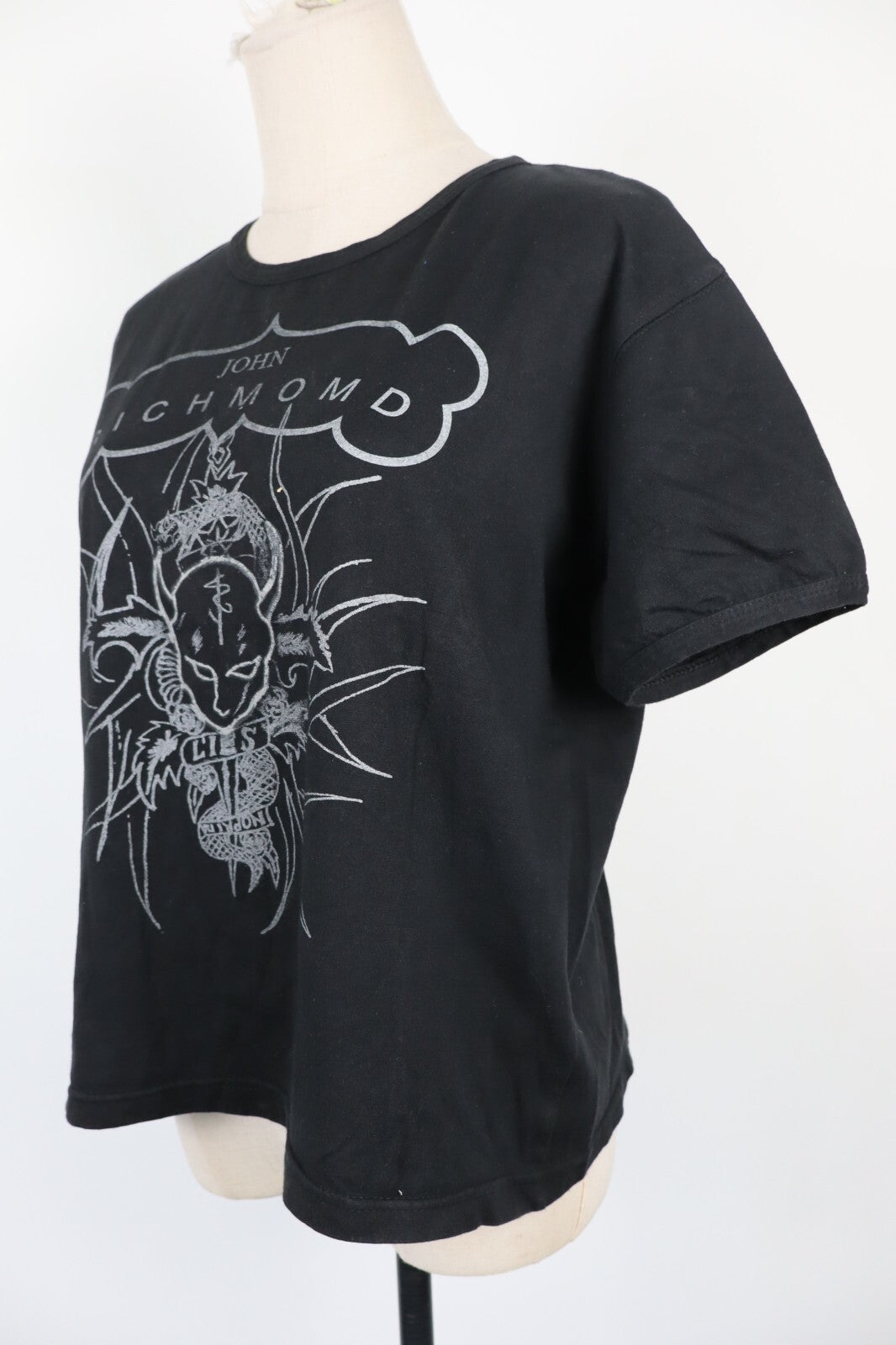 JOHN RICHMOND MAGLIA DONNA TG. XL WOMAN CASUAL VINTAGE T-SHIRT COTONE