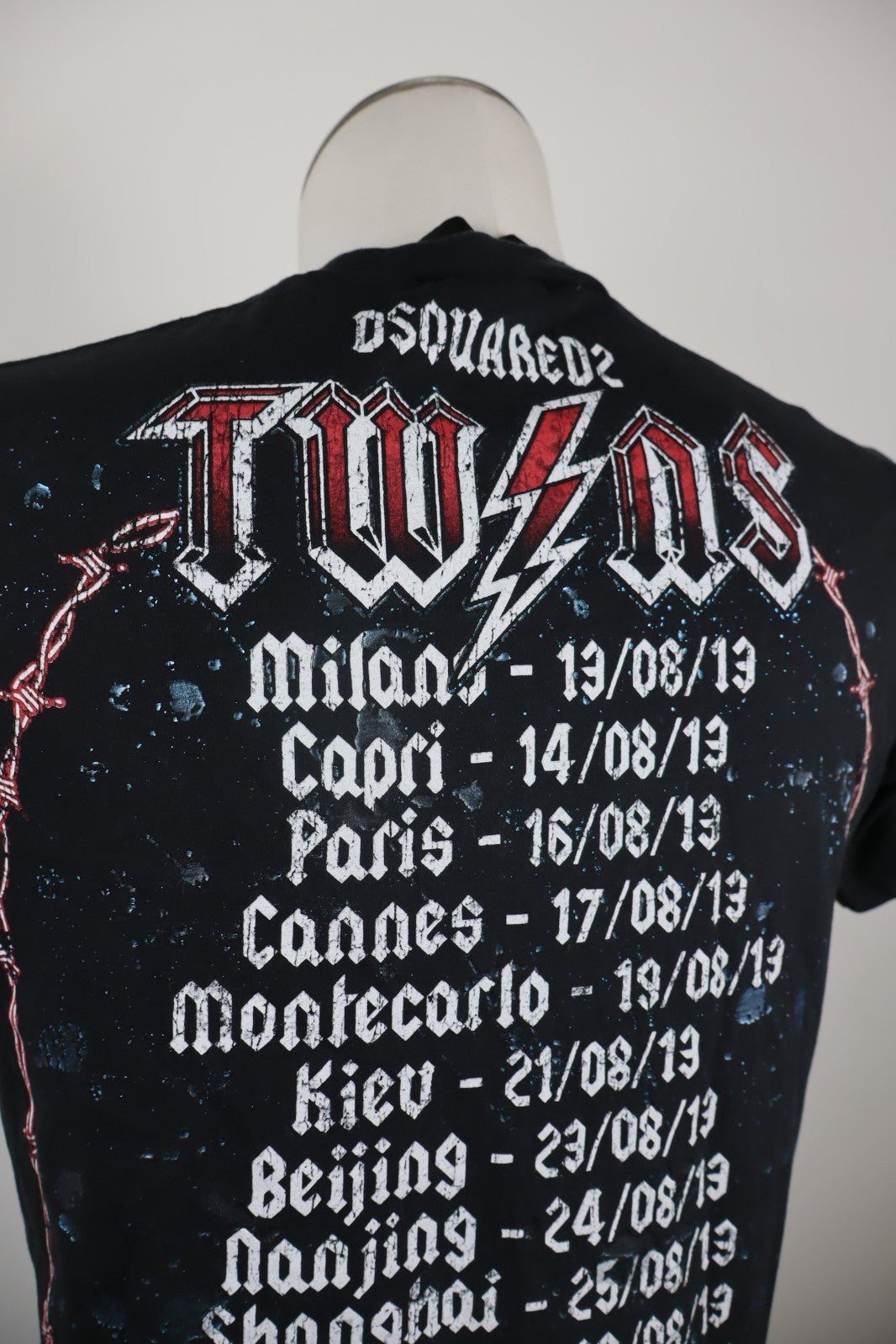 DSQUARED2 MAGLIA UOMO COTONE TG M MAN COTTON T-SHIRT CASUAL VINTAGE LOGO