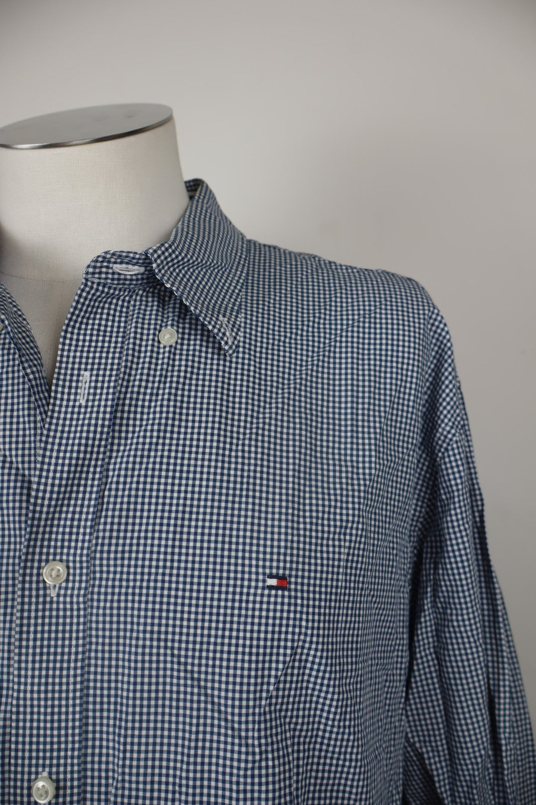 TOMMY HILFIGER CAMICIA UOMO TG 2XL MAN CASUAL VINTAGE SHIRT COTONE MANICA LUNGA