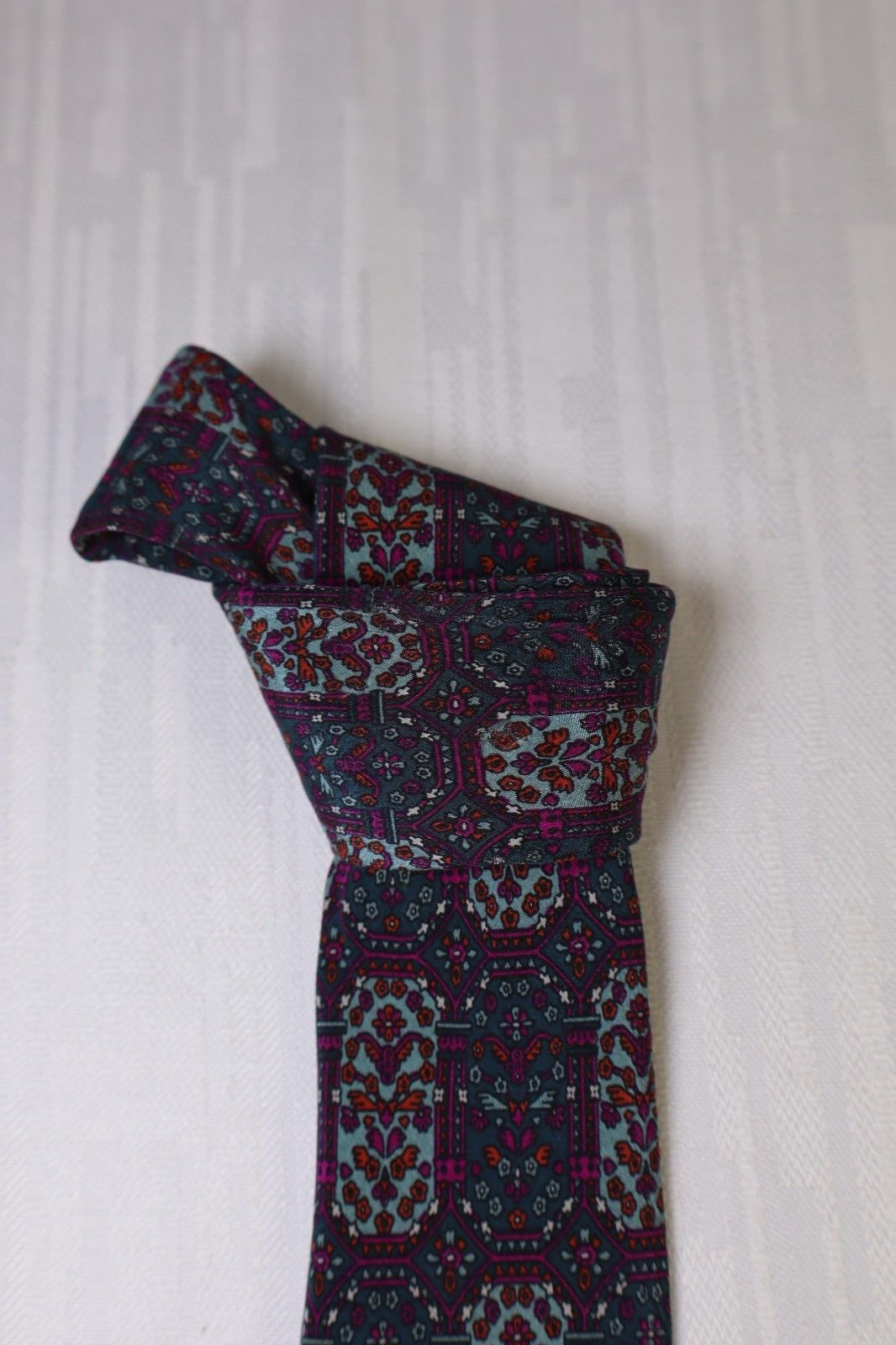 BARTON MODA 100% SILK TIE SETA CRAVATTA NECKTIE MADE IN ITALY VINTAGE