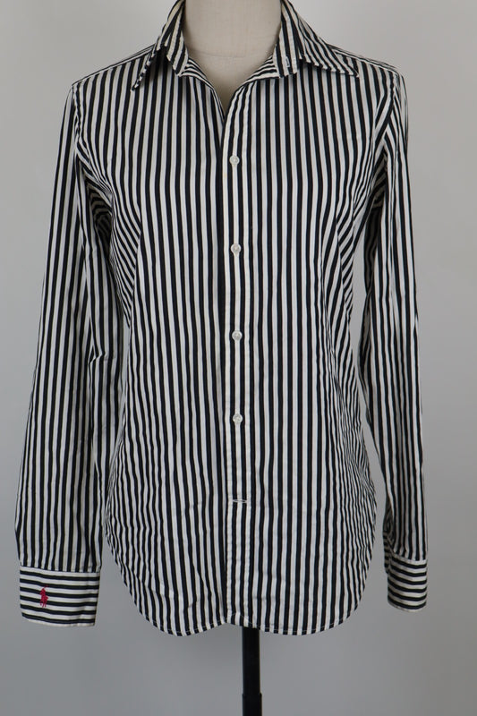 RALPH LAUREN CAMICIA DONNA SZ. 8 WOMAN SHIRT CASUAL VINTAGE 100% COTONE COTTON
