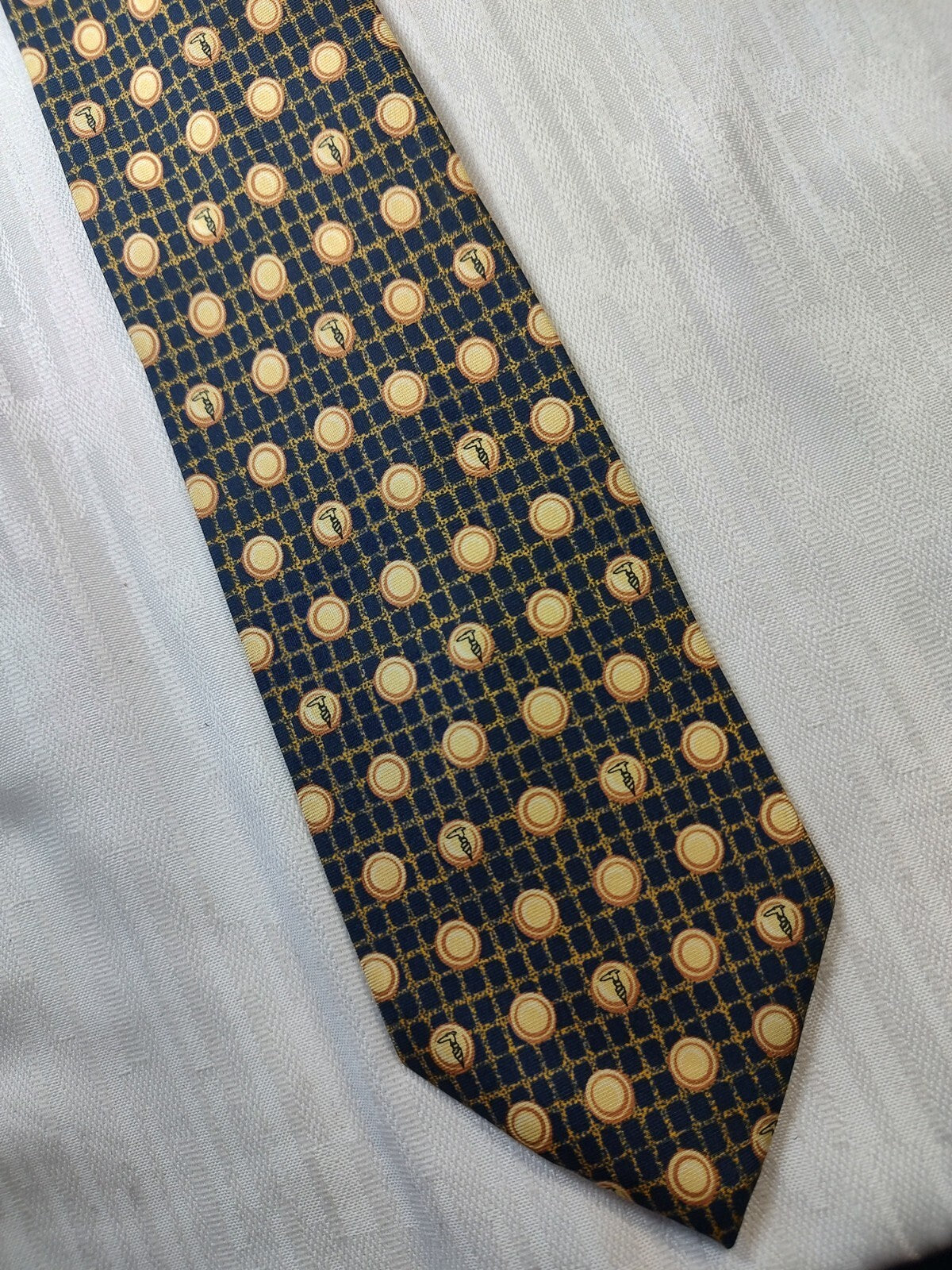 TRUSSARDI 100% SILK TIE SETA CRAVATTA NECKTIE MADE IN ITALY CLASSIC