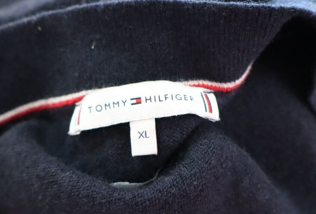 TOMMY HILFIGER CARDIGAN MAGLIONE VINTAGE UOMO TG XL LANA CASHMERE SWEATER CASUAL