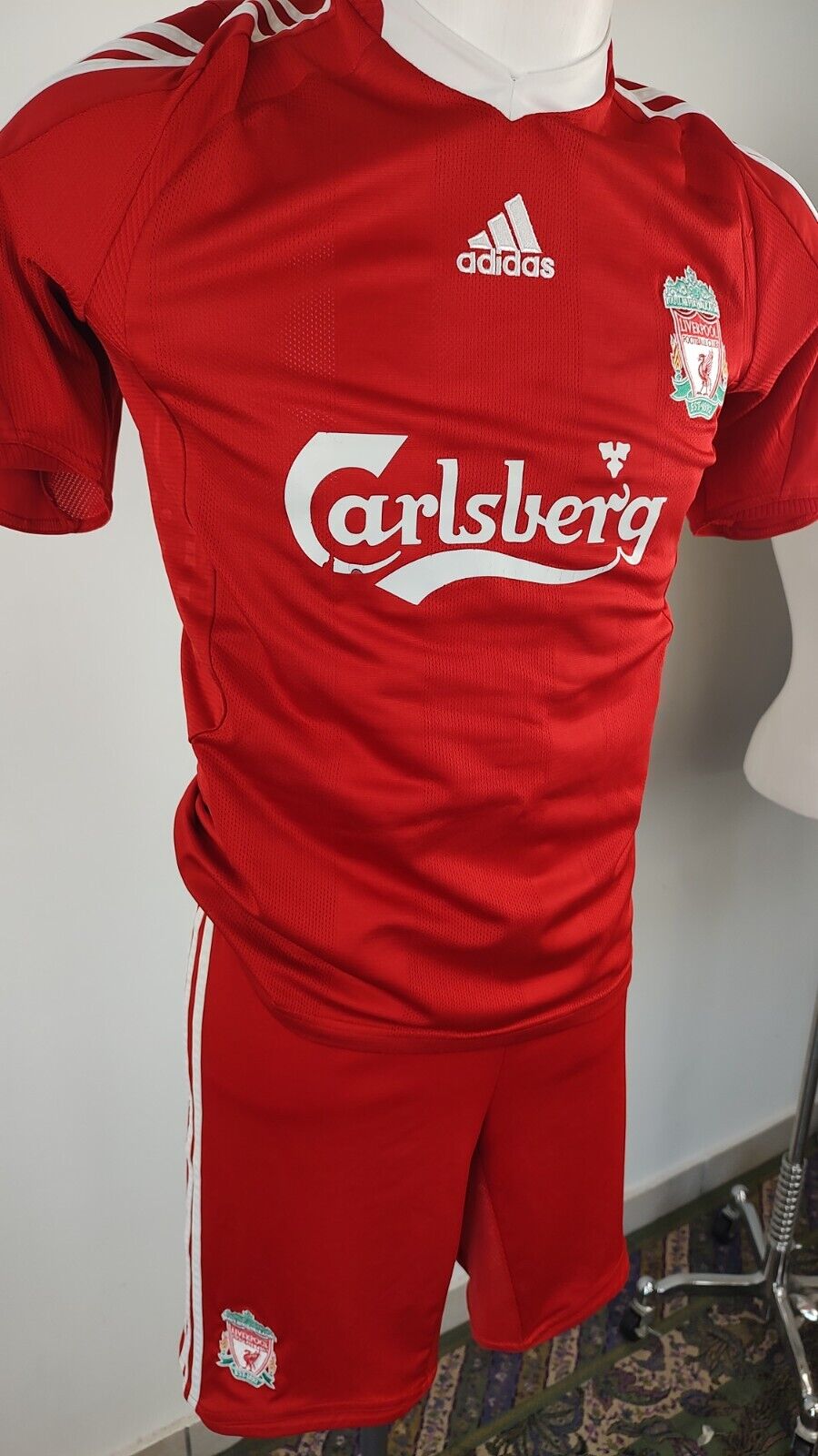 ADIDAS LIVERPOOL COMPLETO CALCIO MAGLIA SHORTS UOMO tg. S FOOTBALL JERSEY SPORT