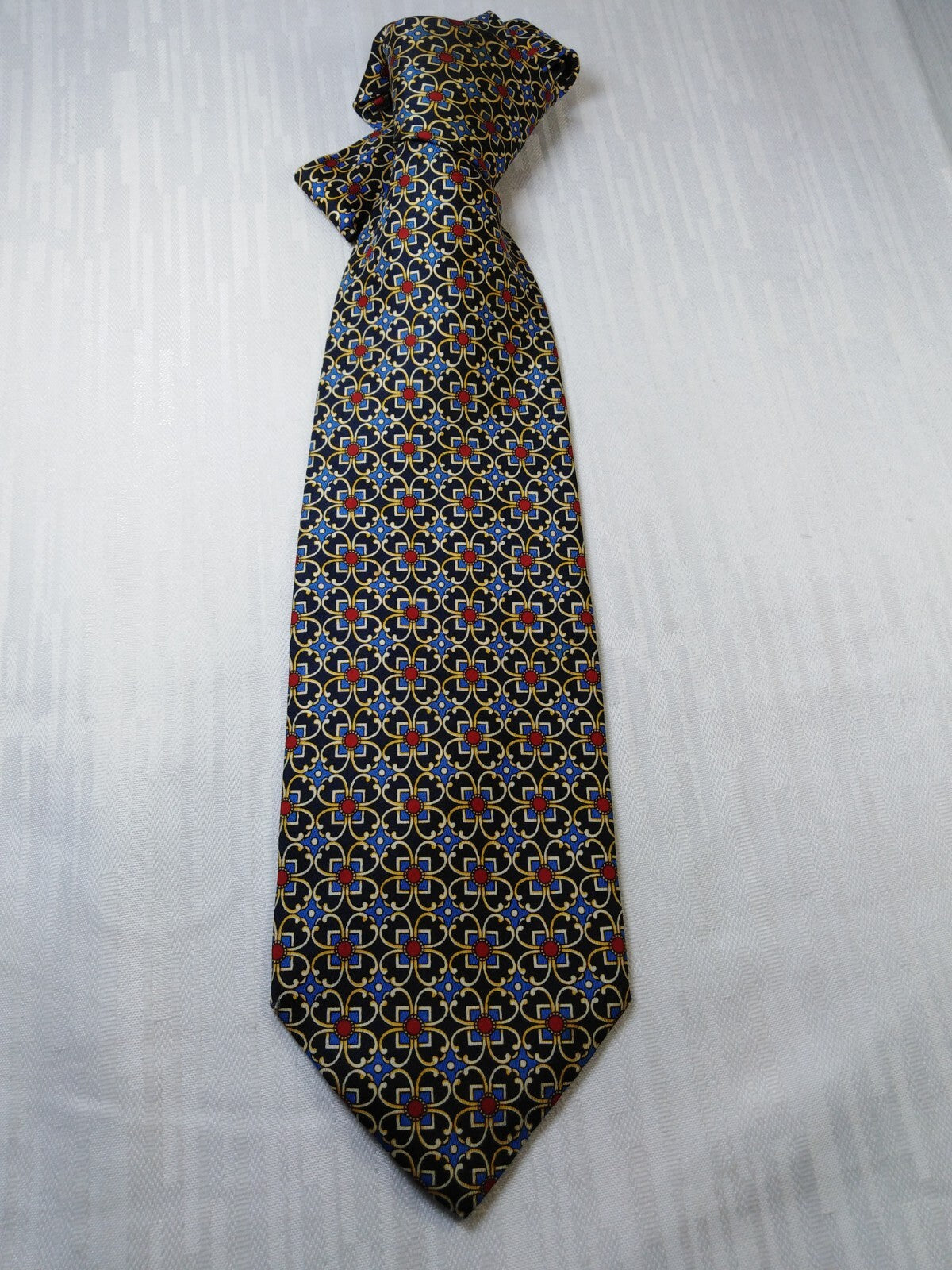 ENRICO COVERI VIALE MORIN 100% SILK TIE SETA CRAVATTA NECKTIE ITALY VINTAGE