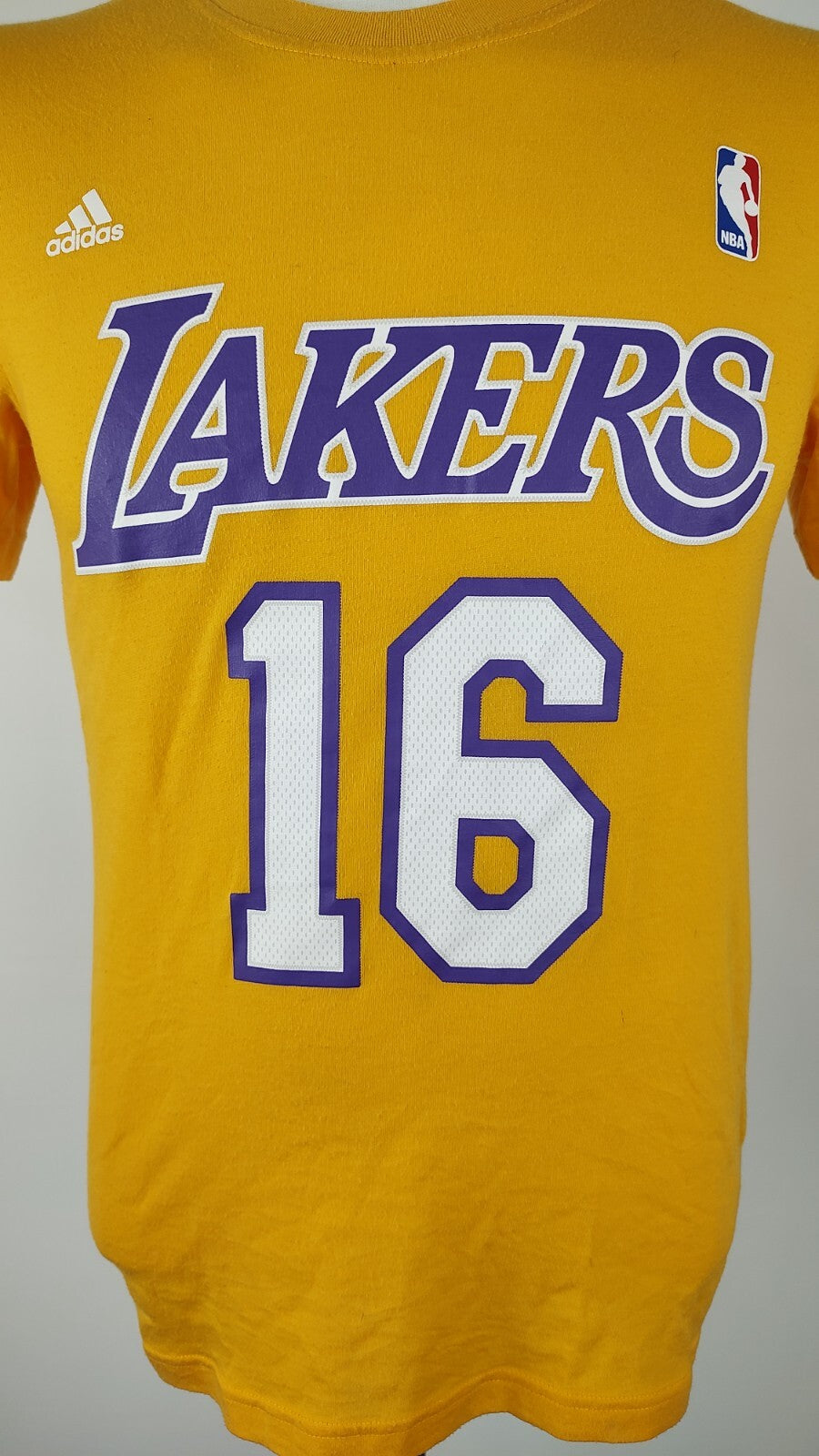 ADIDAS LAKERS GASOL N 16 NBA MAGLIA UOMO TG S MAN T-SHIRT BASKET VINTAGE SPORT