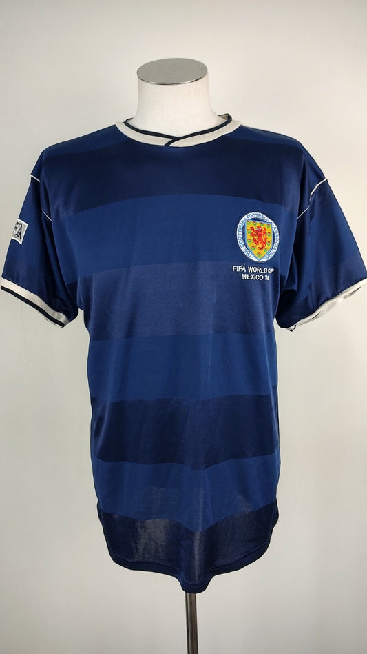 SCORE DRAW SCOZIA MAGLIA CALCIO UOMO Tg M SOCCER TRIKOT MAN JERSEY 1986