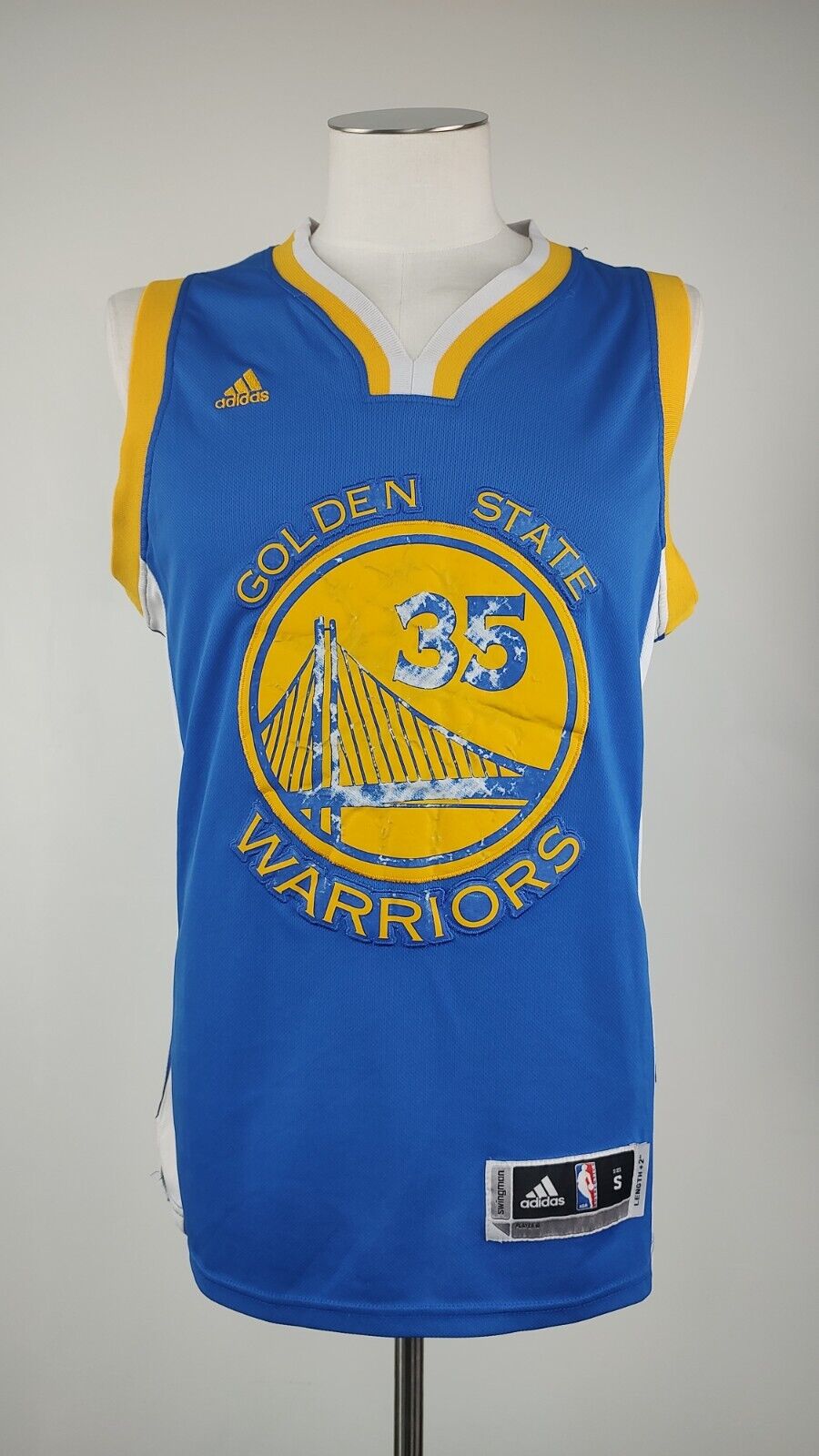 ADIDAS GOLDEN STATE WARRIORS KEVIN DURANT 15 BASKET UOMO TG S SPORT VINTAGE +2