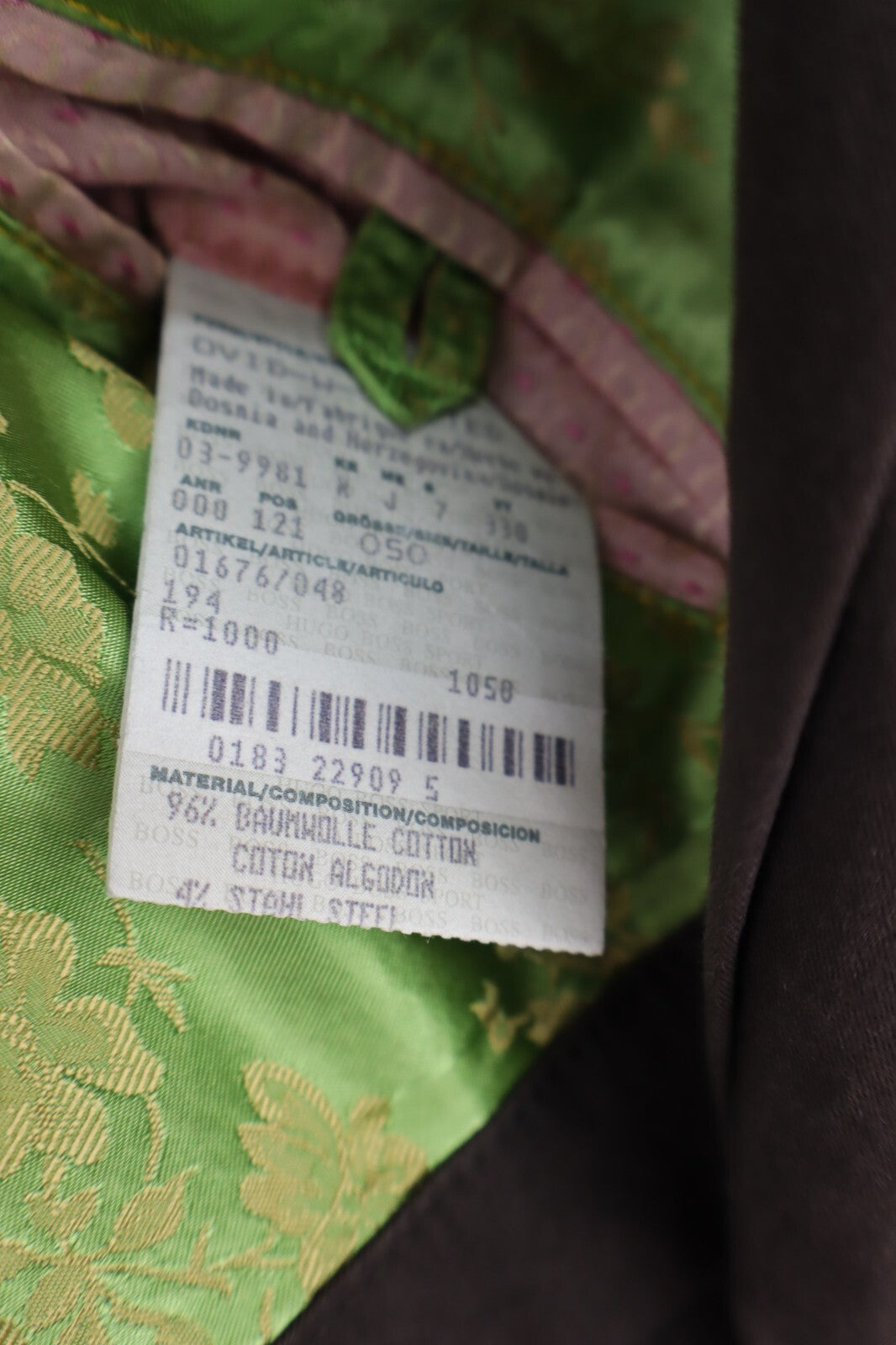 HUGO BOSS GIACCA BLAZER COTONE UOMO TG 50 MAN JACKET VINTAGE CASUAL