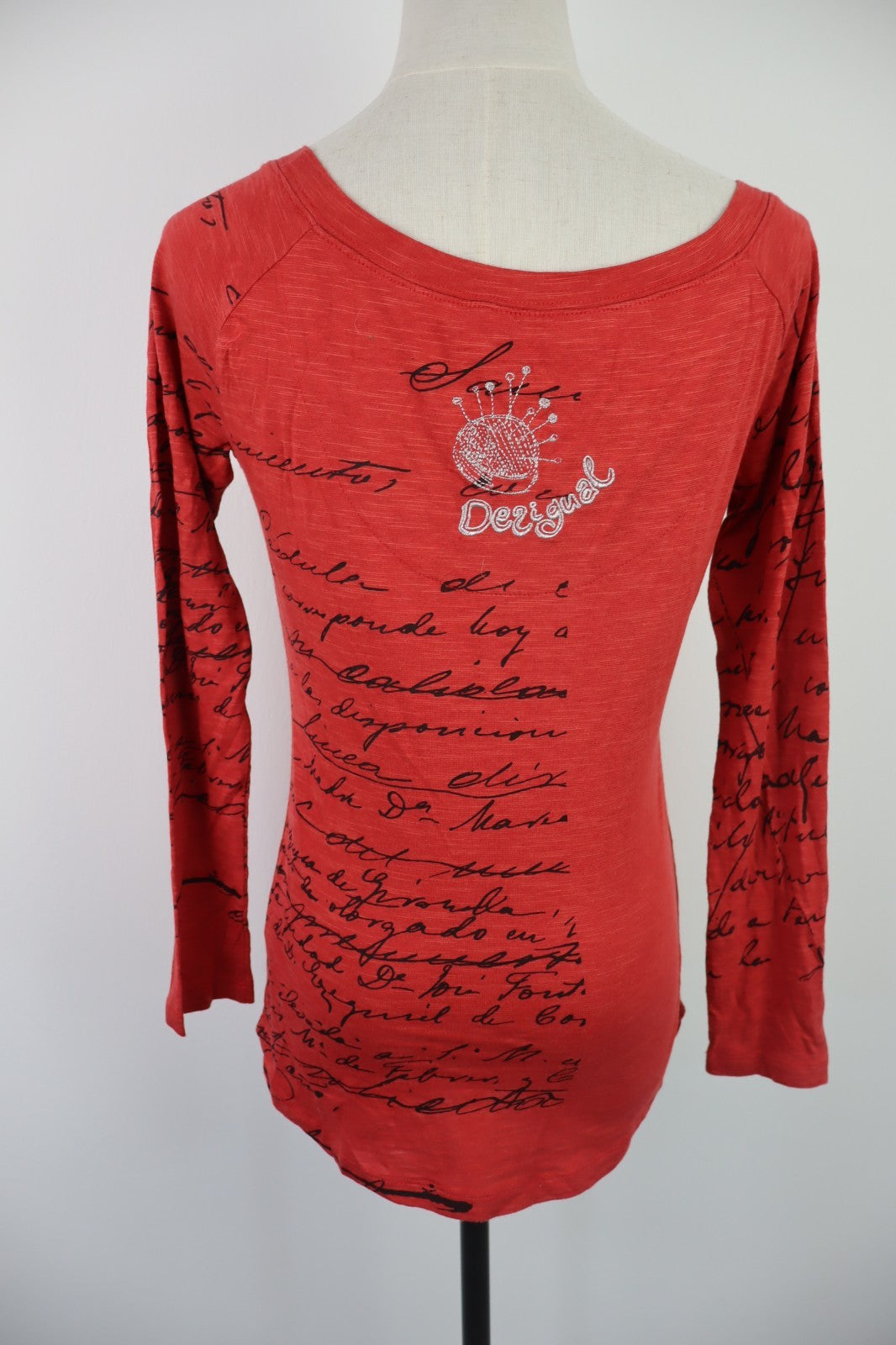 DESIGUAL MAGLIA DONNA TG. XS WOMAN CASUAL VINTAGE T-SHIRT TOP VISCOSA COTONE
