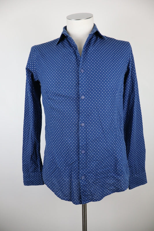 AJ ARMANI JEANS CAMICIA UOMO COTONE TG. S MAN CASUAL VINTAGE COTTON SHIRT POIS