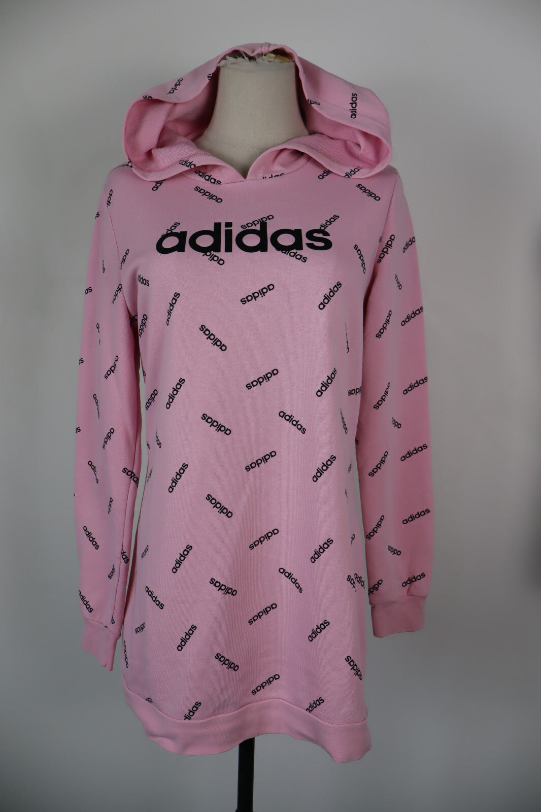ADIDAS VESTITO ABITO DONNA TG. S 40/42 WOMAN CASUAL VINTAGE DRESS FELPA COTONE