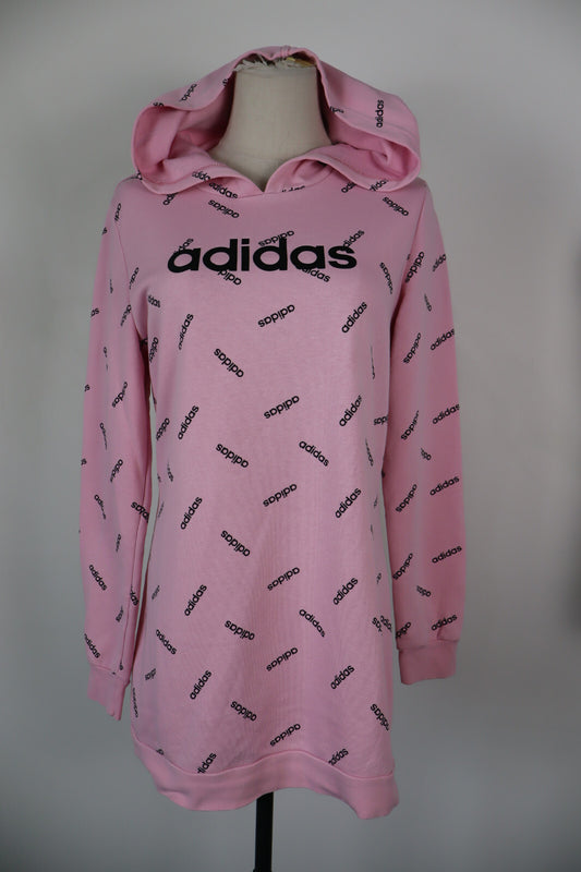 ADIDAS VESTITO ABITO DONNA TG. S 40/42 WOMAN CASUAL VINTAGE DRESS FELPA COTONE