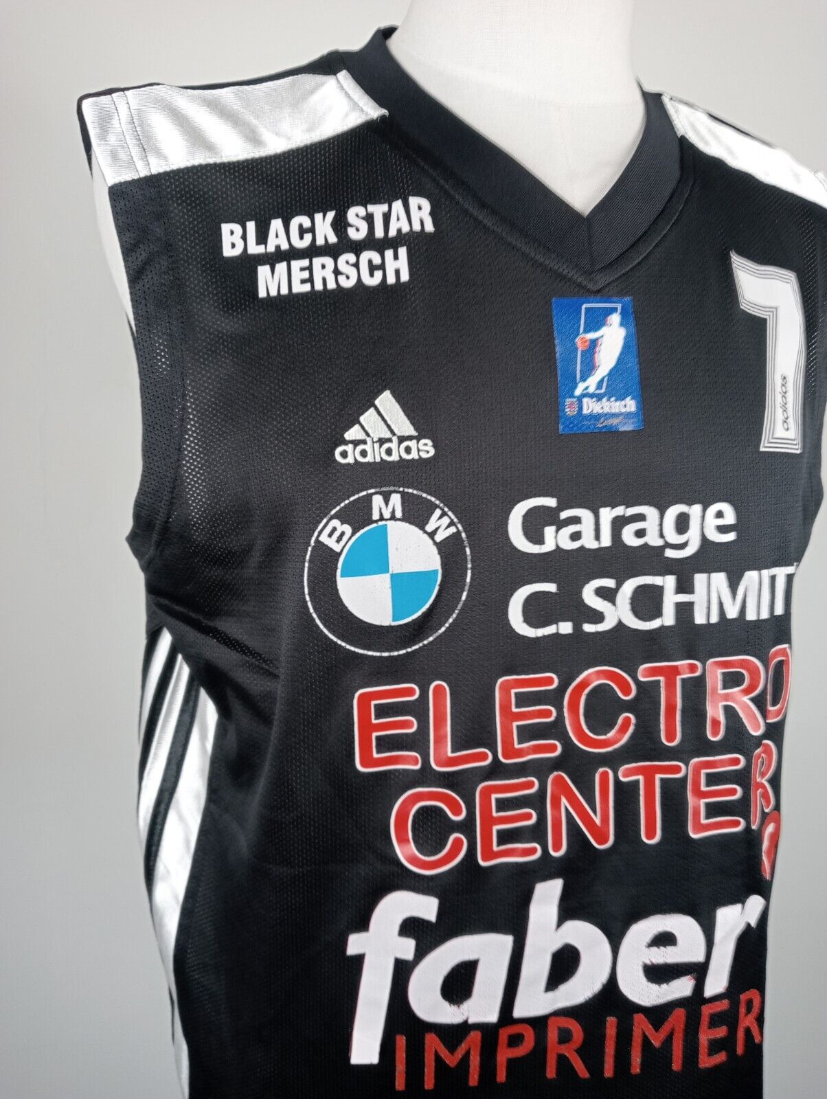 ADIDAS CANOTTA BASKET DIEKIRCH N 7 T-SHIRT SMANICATO UOMO TG L SPORT