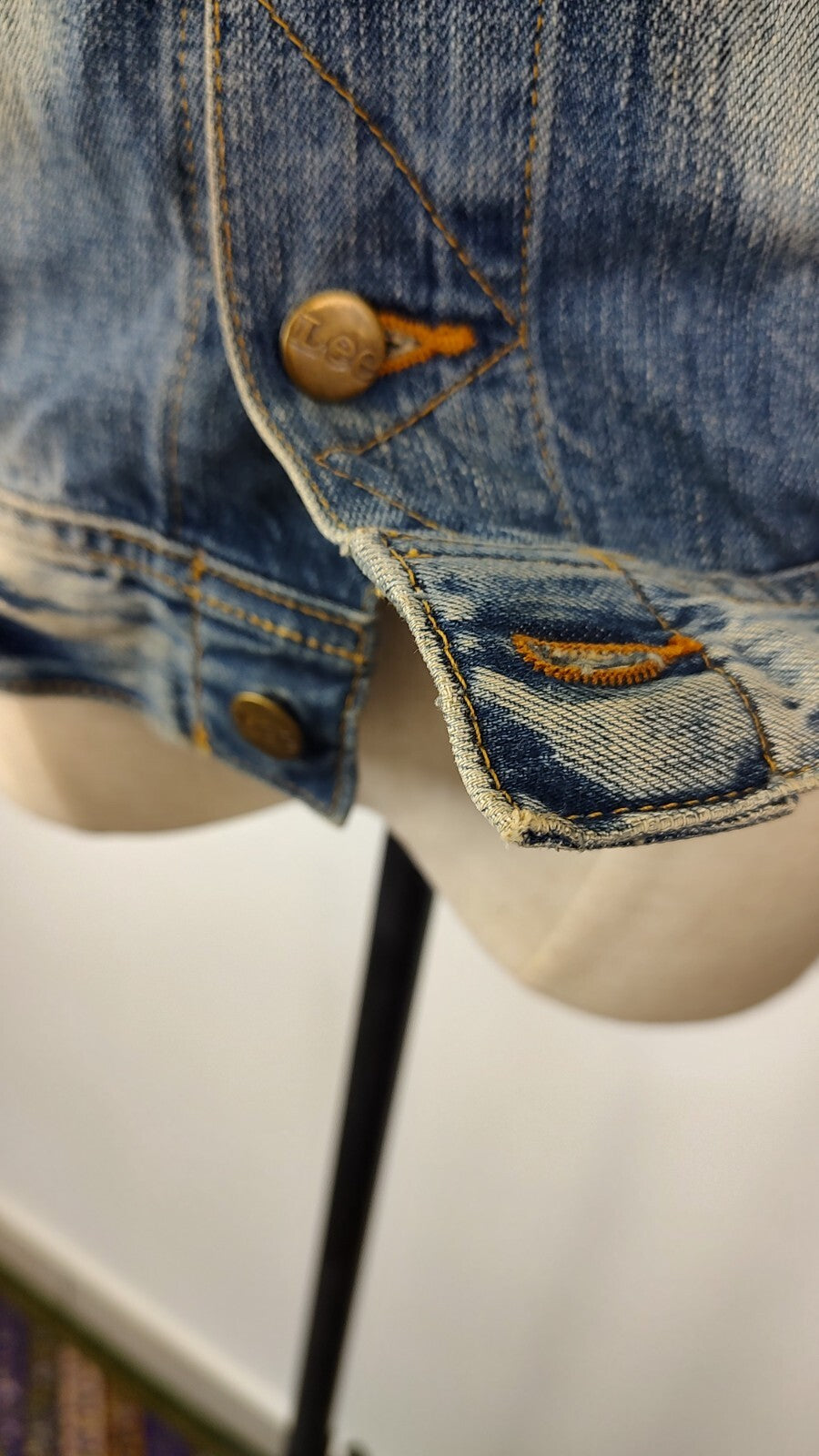 LEE GIUBBINO JEANS DENIM DONNA Tg S WOMAN CASUAL VINTAGE JACKET