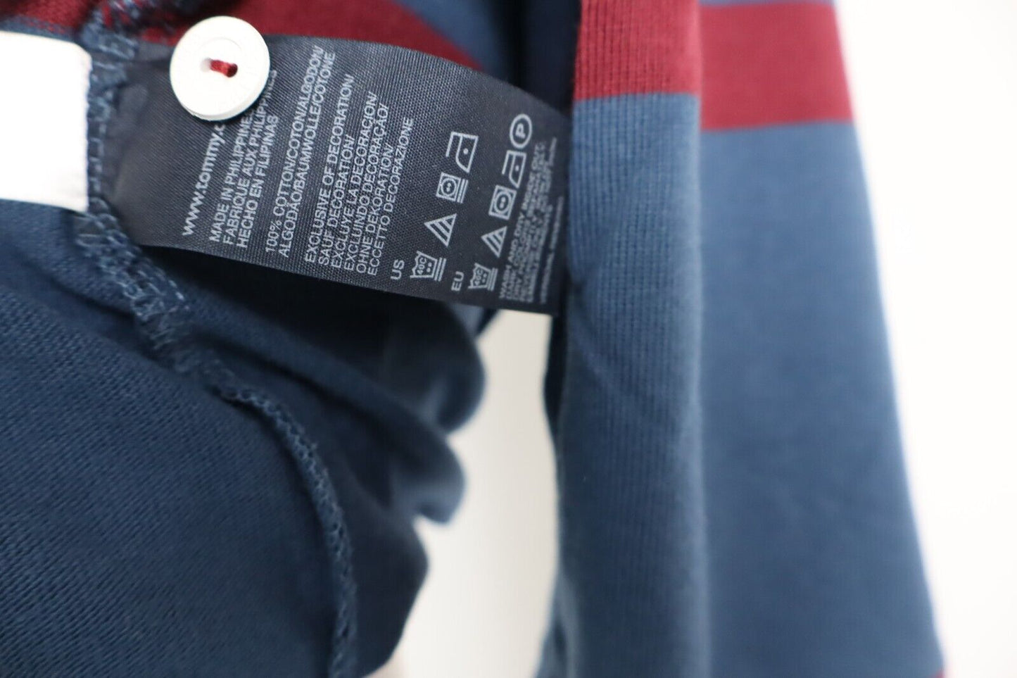 TOMMY HILFIGER MAGLIA POLO UOMO TG. XS MAN T-SHIRT CASUAL VINTAGE COTONE