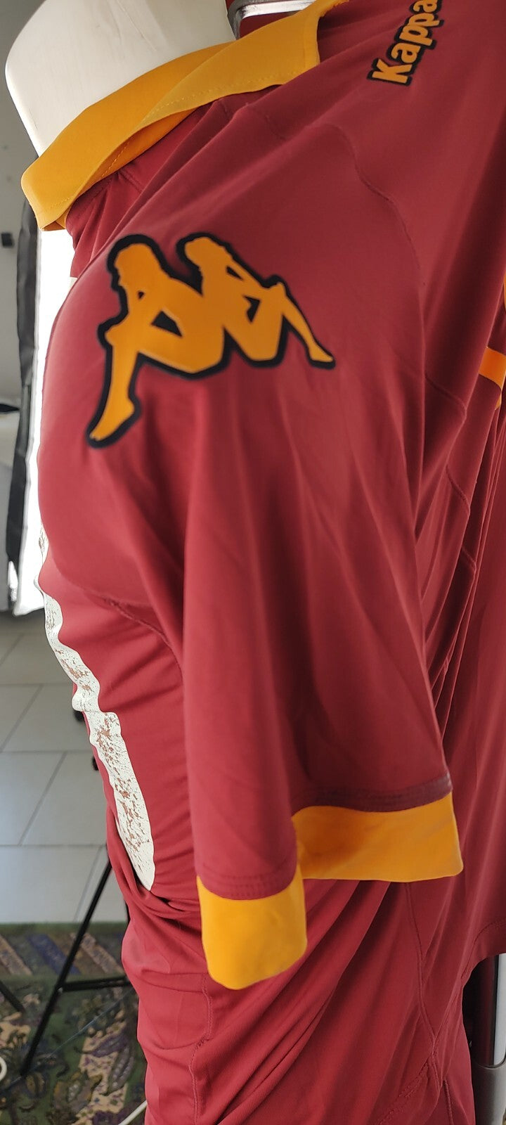 KAPPA ROMA N. 10 TOTTI COMPLETO CALCIO UOMO Tg L FOOTBALL JERSEY SPORT VINTAGE
