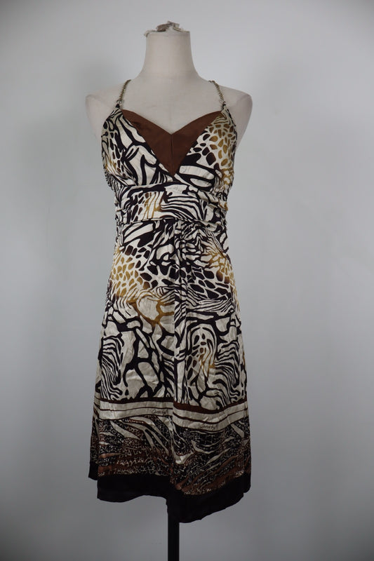 GUESS VESTITO ABITO DONNA TG. 42 WOMAN CASUAL VINTAGE DRESS SETA