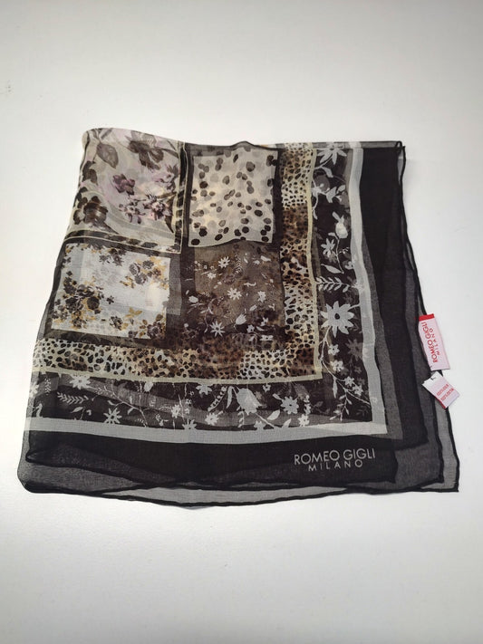 ROMEO GIGLI MILANO FOULARD 100% SILK SETA SCARVES SCARF SQUARE MADE ITALY