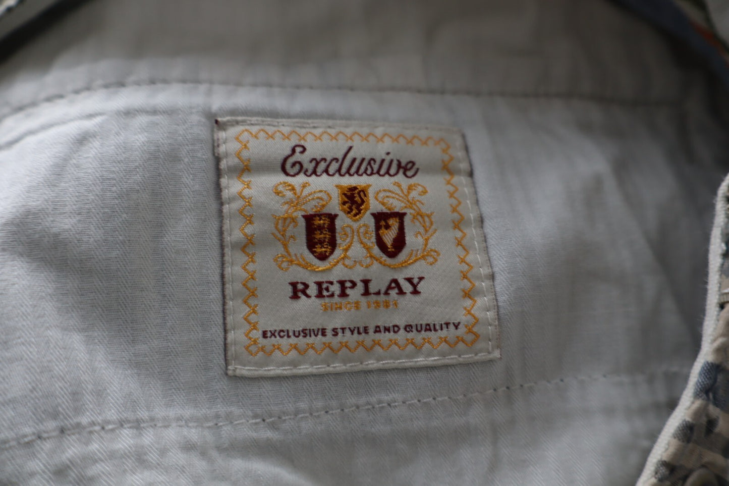 REPLAY BERMUDA PANTALONE SHORTS UOMO 32 MAN VINTAGE CASUAL PANTS COTONE