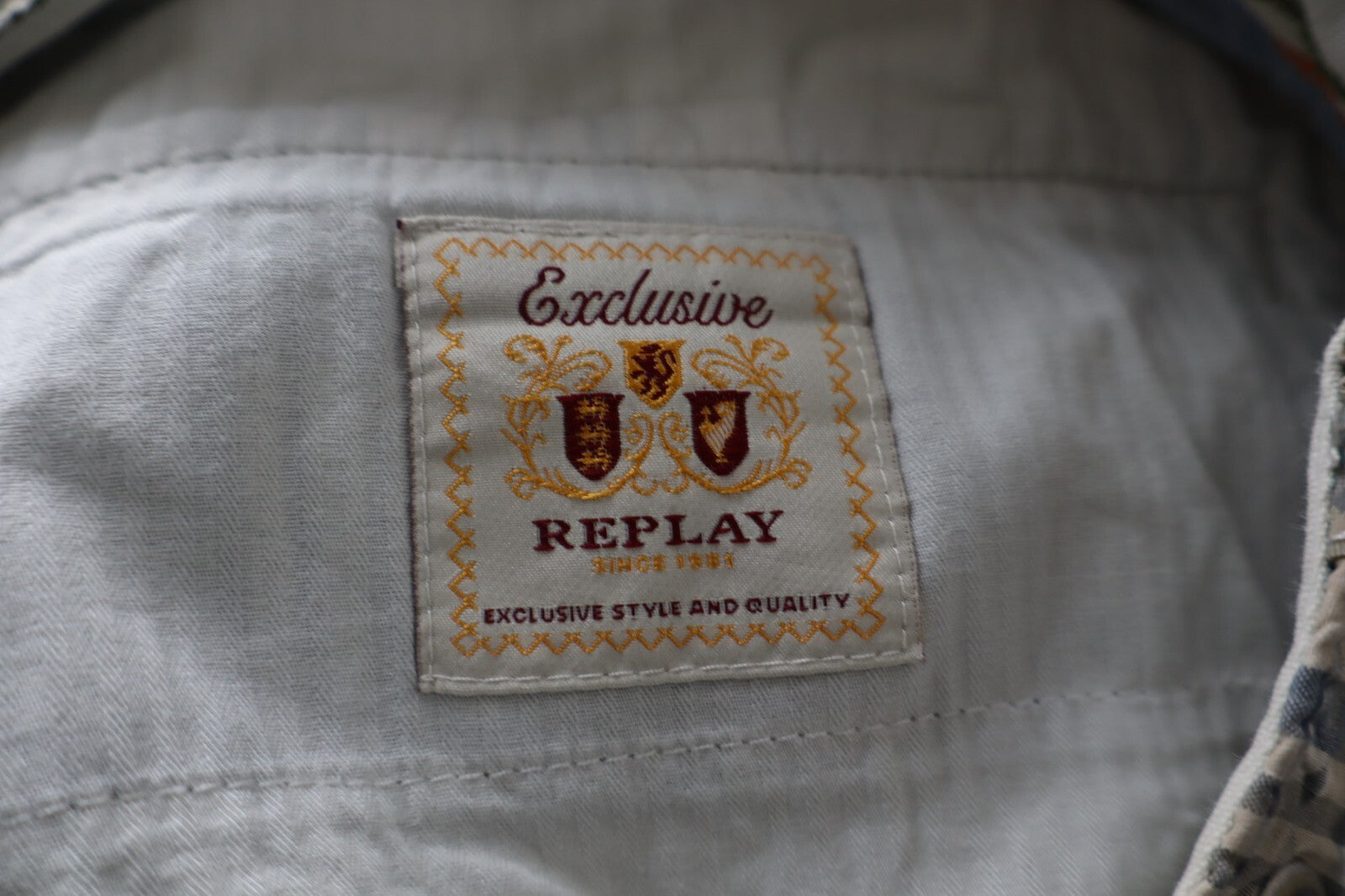 REPLAY BERMUDA PANTALONE SHORTS UOMO 32 MAN VINTAGE CASUAL PANTS COTONE