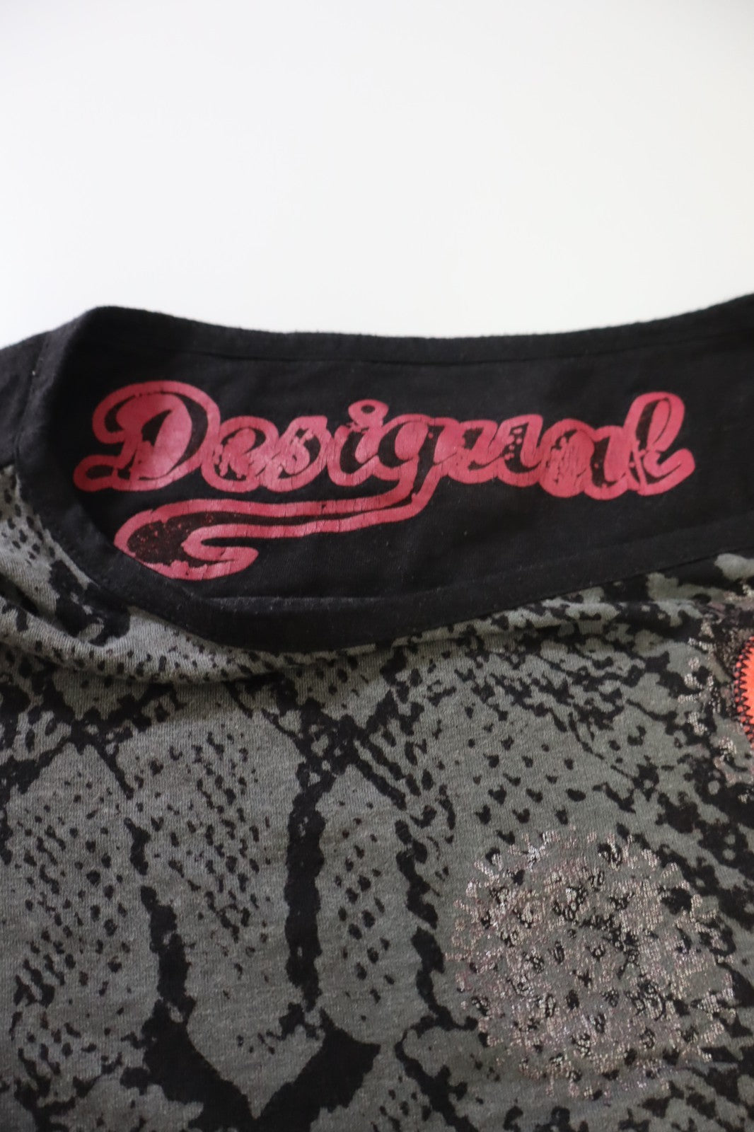 DESIGUAL MAGLIA DONNA TG. M WOMAN CASUAL VINTAGE T-SHIRT TOP COTONE