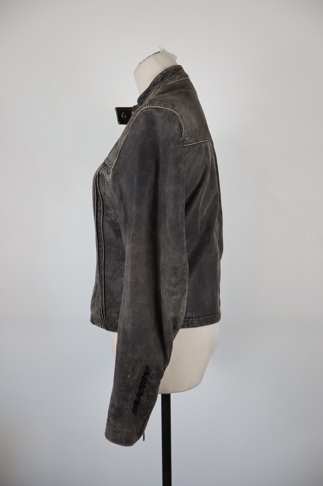 SUOMY GIUBBINO PELLE GIACCA DONNA M WOMAN CASUAL LEATHER JACKET VINTAGE