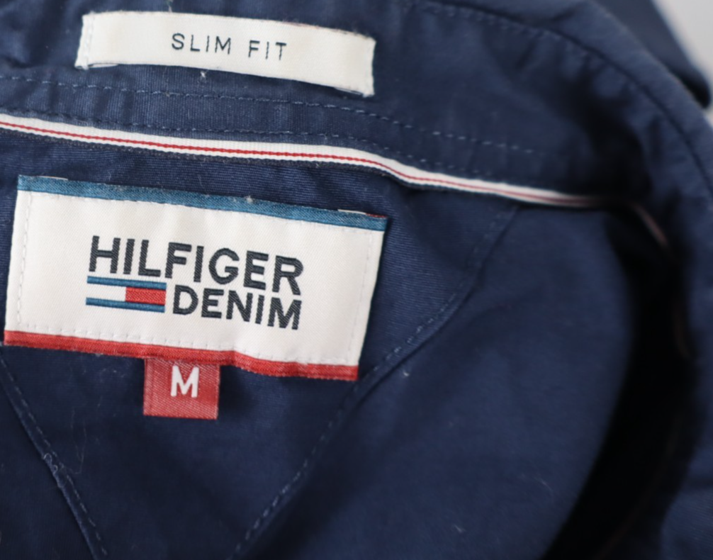 TOMMY HILFIGER DENIM CAMICIA UOMO TG. M SLIM FIT MAN CASUAL VINTAGE SHIRT COTONE