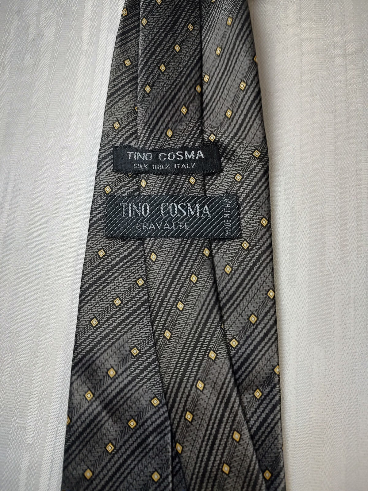 TINO COSMA 100% SILK TIE SETA CRAVATTA NECKTIE MADE IN ITALY CLASSIC