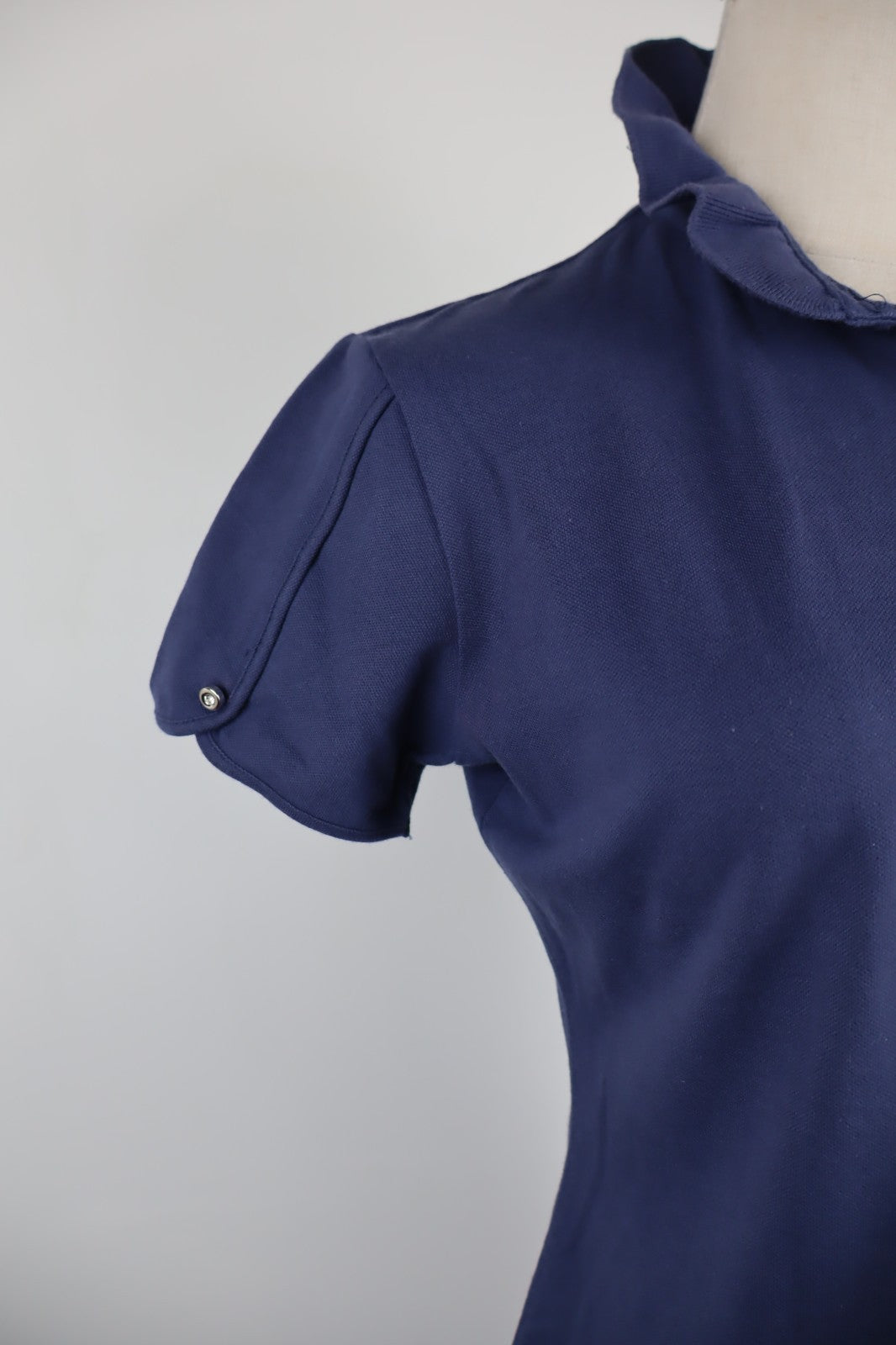 GEOX POLO MAGLIA T-SHIRT DONNA COTONE TG. M WOMAN CASUAL VINTAGE COTTON BLU