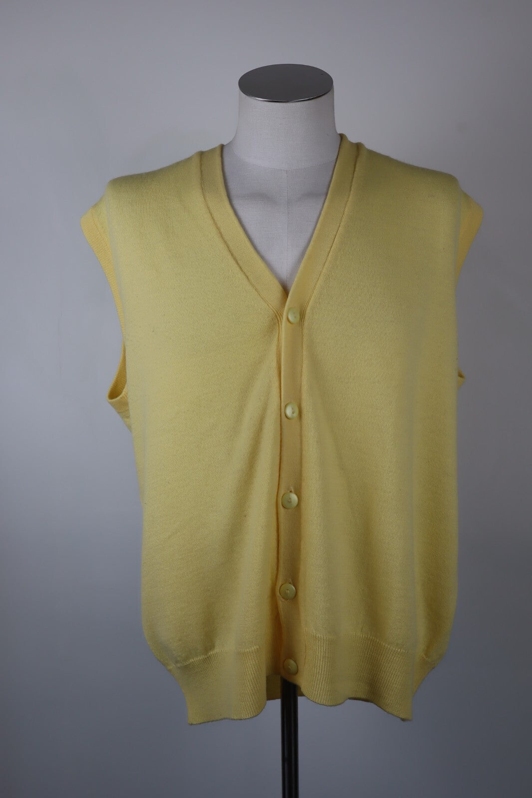 PIER PAOLIN MAGLIONE CARDIGAN SMANICATO GILET UOMO XL MAN SWEATER CASUAL LANA