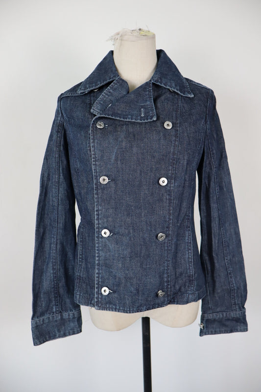 LIU JO GIUBBINO JEANS DENIM DONNA Tg M WOMEN CASUAL VINTAGE JACKET