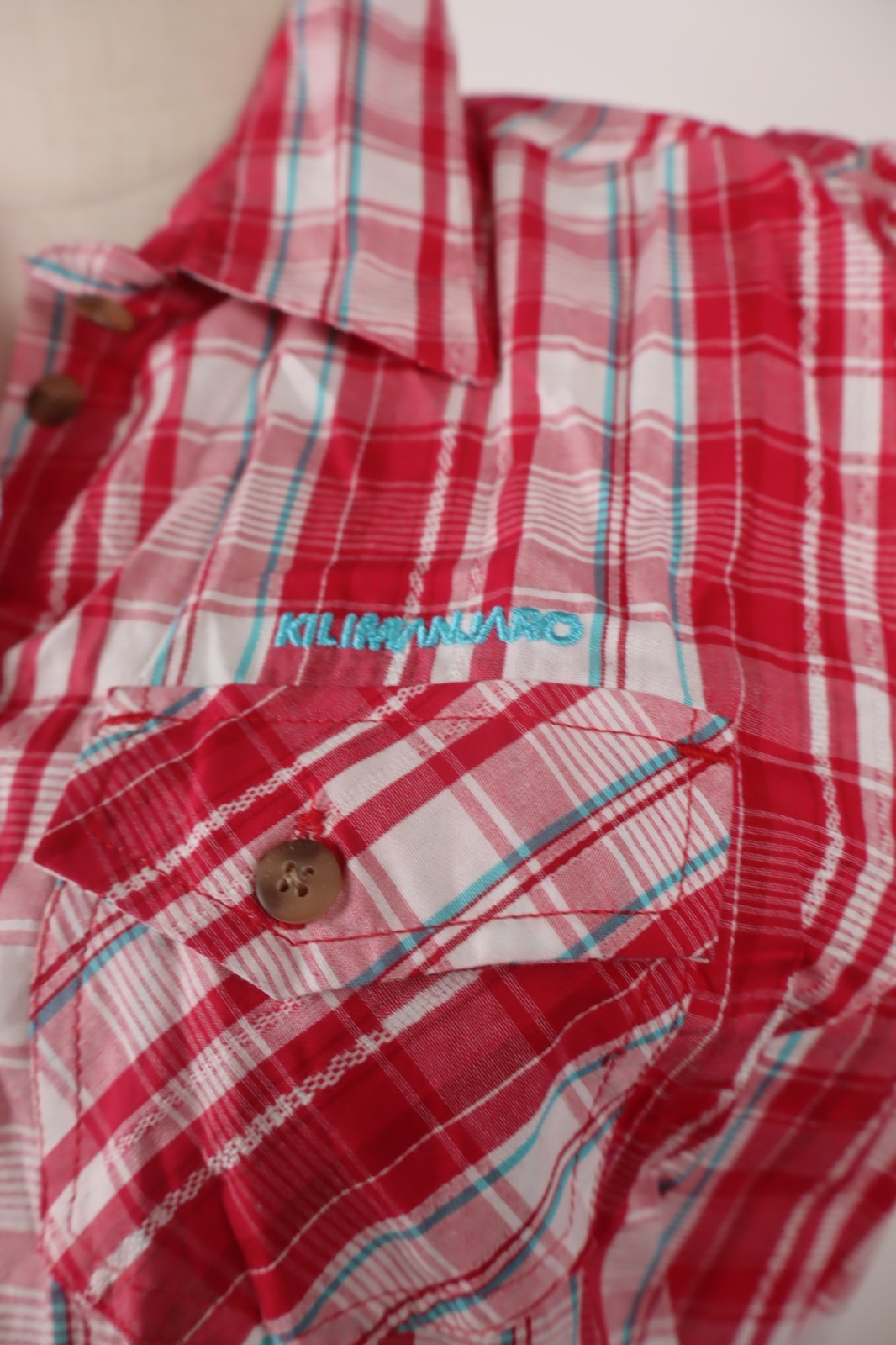 KILIMANJARO CAMICIA SMANICATA DONNA TG 40 WOMAN SHIRT VINTAGE COTONE COTTON LOGO