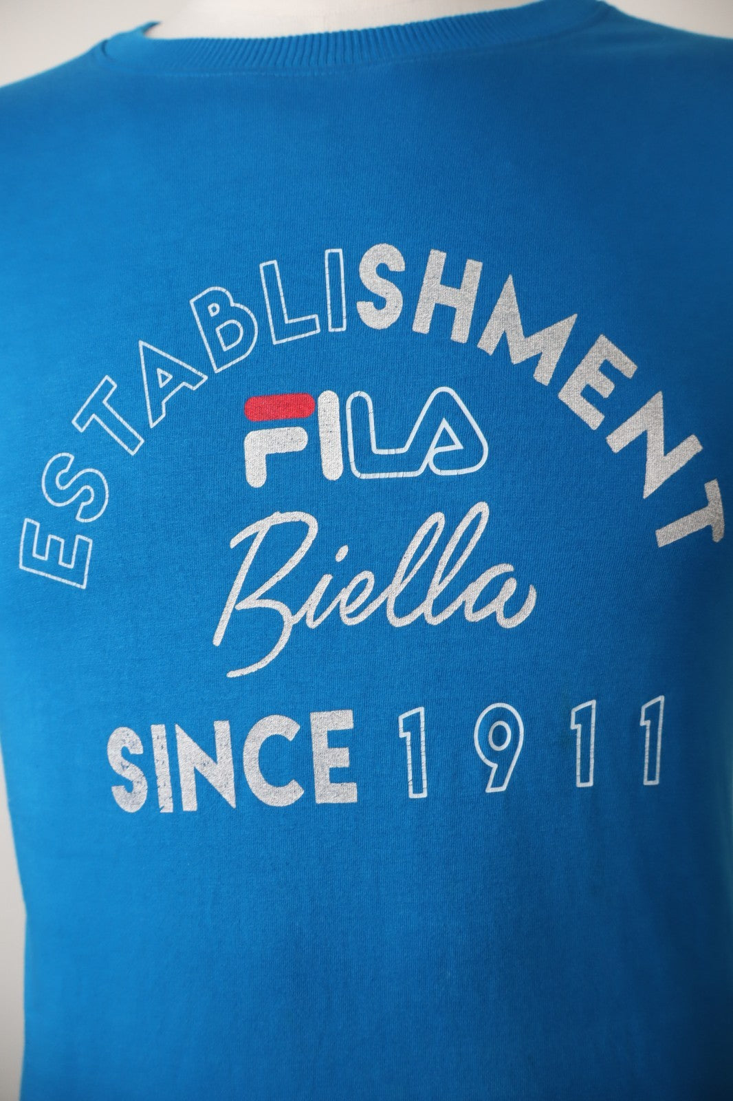 FILA MAGLIA UOMO TG. M MAN T-SHIRT VINTAGE CASUAL LOGO ITALY COTONE